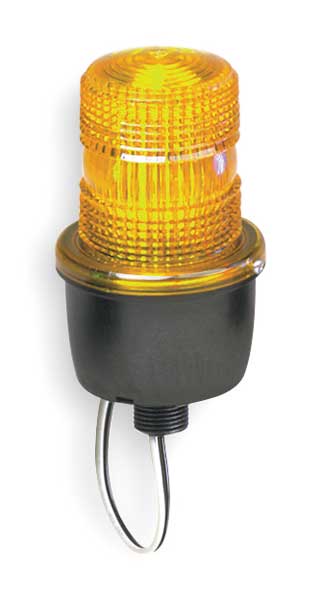 Low Profile Warning Light, LED, Amber, 120V