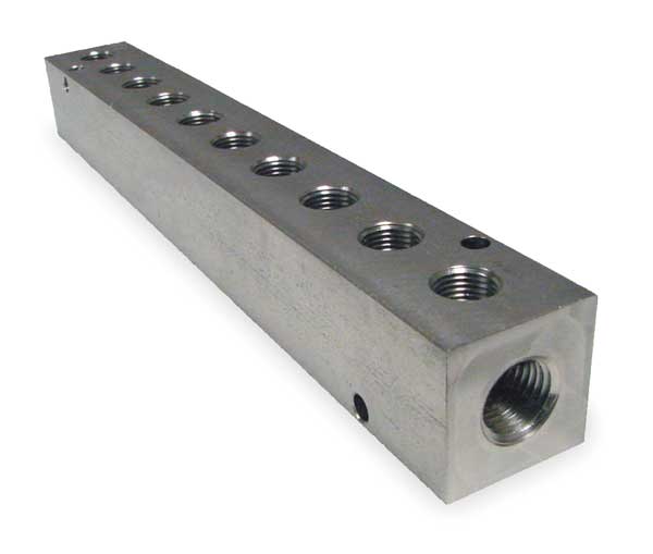 Manifold, Stainless Steel, NPT, 7-3/4 In. L