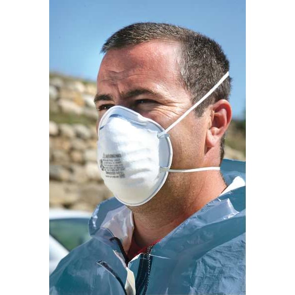 N95 Disposable Respirator, 8200, Dual Headstrap, Polyisoprene Strap, Nose Clip, White, Pack of 20