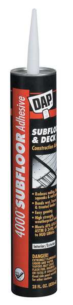 Floor Adhesive, 4000 Subfloor Series, Tan, 28 oz, Cartridge