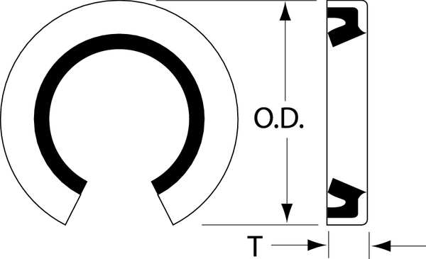 Double Seal, ID 0.750 In, OD 1.254 In