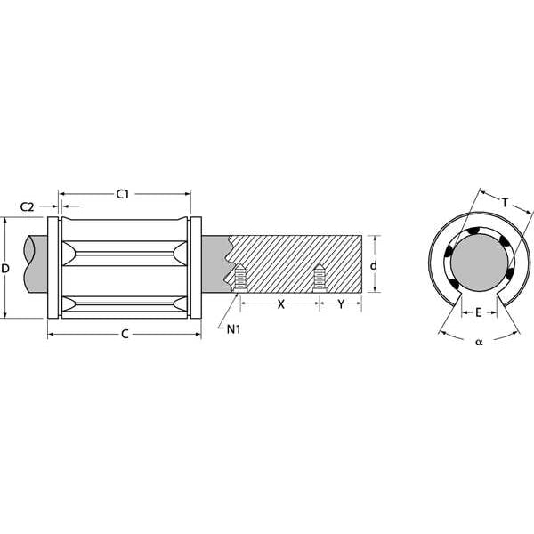 Ball Bushing, Bore Dia 3.000 In