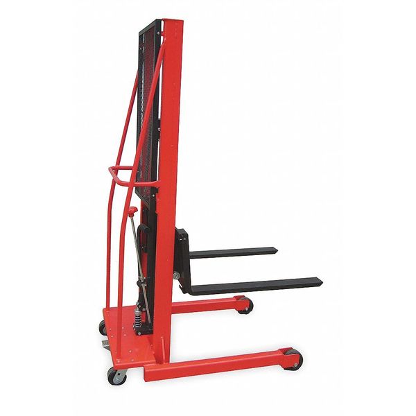 Fixed Base Hydraulic Stacker, Load Cap. 1000 lb.