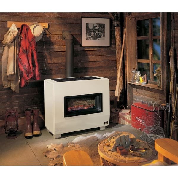 Gas Fired Room Heater, 16 In. D, 34 In. W