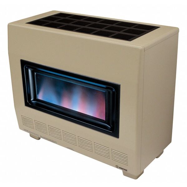 Gas Fired Room Heater, 16 In. D, 34 In. W