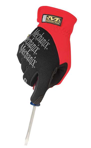 Mechanics Gloves, 2XL, Red, Anatomically Designed Two-Piece Palm, Form Fitting Trek Dry(R)