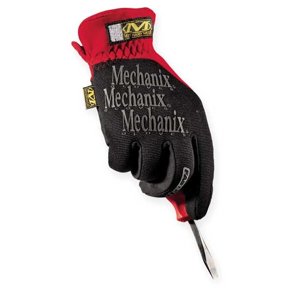 Mechanics Gloves, M, Red, Anatomically Designed Two-Piece Palm, Form Fitting Trek Dry(R)