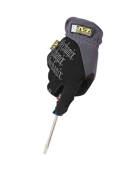 Mechanics Gloves, FastFit, TrekDry Material, High Dexterity, Black, Medium, 1 Pair