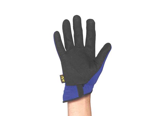 Mechanics Gloves, M, Blue, Synthetic Leather, Form Fitting Trek Dry(R)