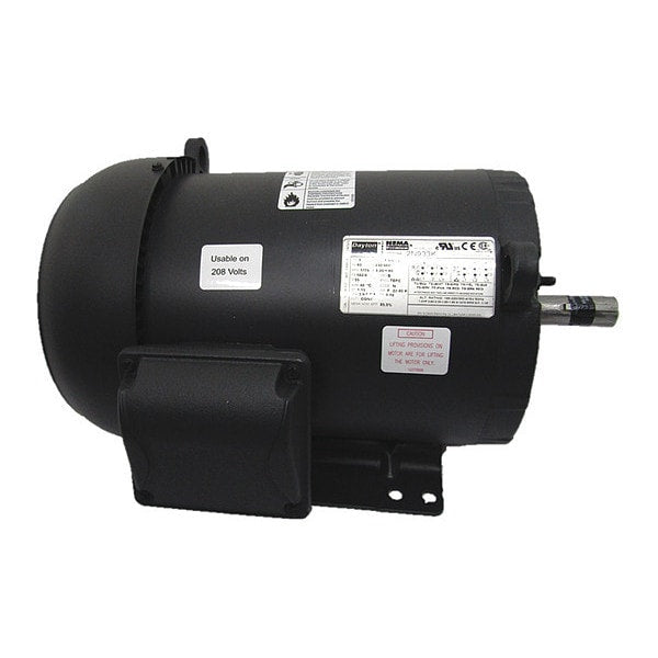 3-Phase General Purpose Motor, 1 HP, 182/4 Frame, 208-230/460V AC Voltage, 1,760 Nameplate RPM