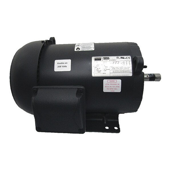 3-Phase General Purpose Motor, 1 1/2 HP, 182/4 Frame, 230/460V AC Voltage, 3,455 Nameplate RPM