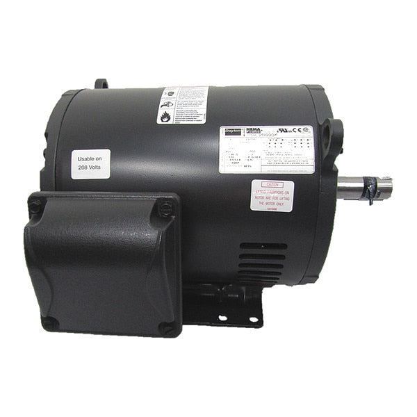 3-Phase General Purpose Motor, 2 HP, 213/5 Frame, 230/460V AC Voltage, 1,170 Nameplate RPM