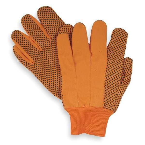 Canvas Gloves, Cotton, S, High Visibility Orange, PR