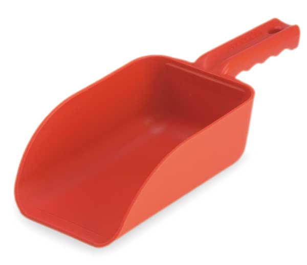 Small Hand Scoop, Poly, 32 Oz, Red
