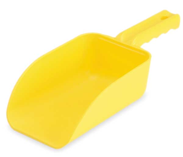 Small Hand Scoop, Poly, 32 Oz, Yellow