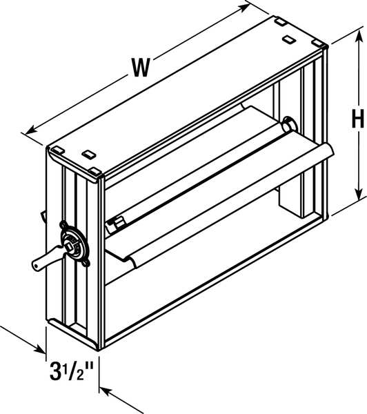 Rectangular Balancing Damper, 12x6