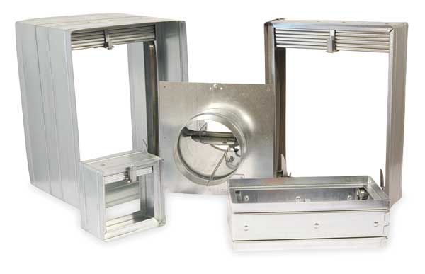 Square Fire Damper, 9-3/4 In. W