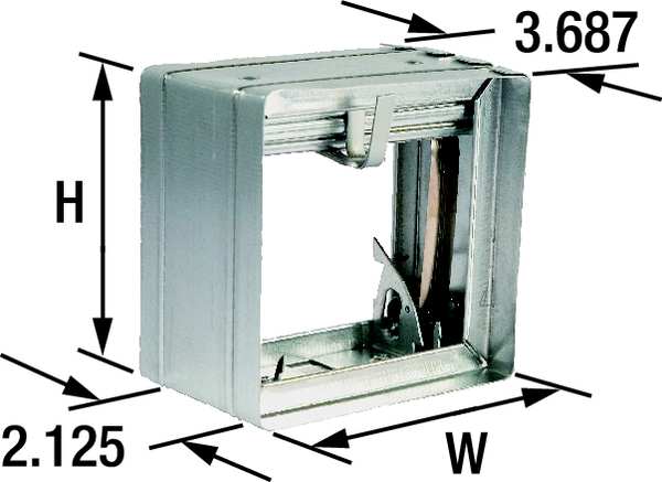 Square Fire Damper, 11-3/4 In. W