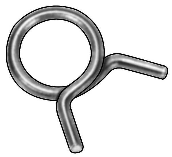 Hose Clamp, Carbon Steel, Size 0.812