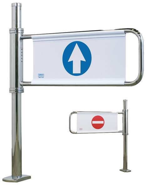 Entrance Right Hand Gate, Electric, Brushed, 1-Way