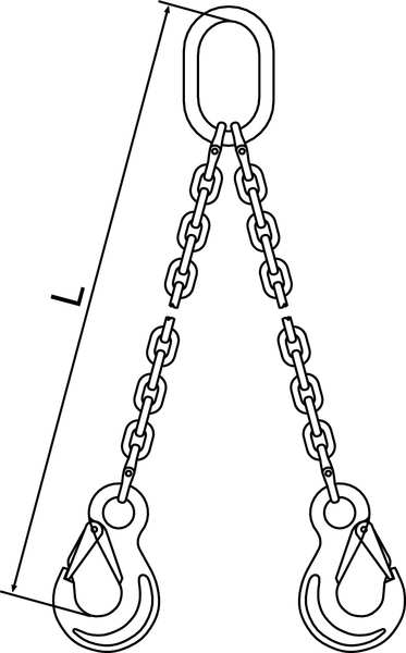 Chain Sling, G120, DOS, Alloy Steel, 10 ft L