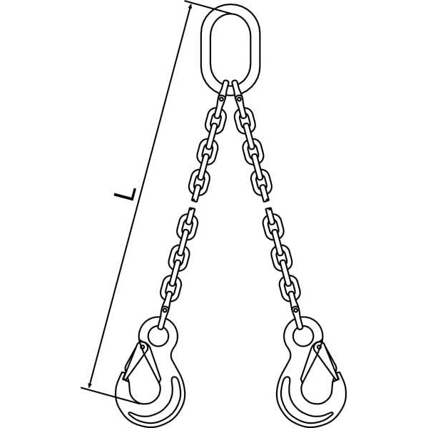 Chain Sling, G120, DOS, Alloy Steel, 10 ft L