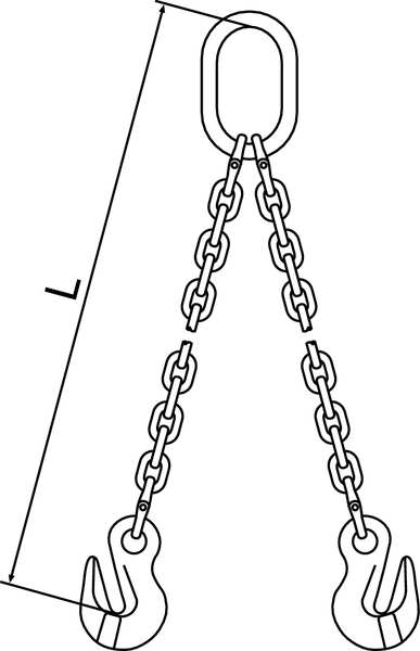 Chain Sling, G120, DOG, Alloy Steel, 5 ft. L