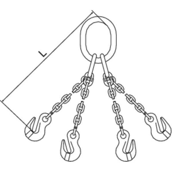 Chain Sling, G120, QOG, Alloy Steel, 5 ft. L