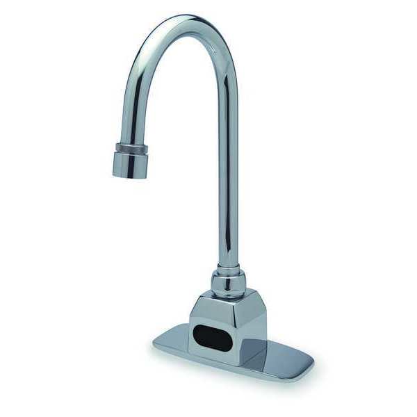 Sensor Single Hole Mount, 1 Hole Gooseneck Bathroom Faucet, Chrome plated