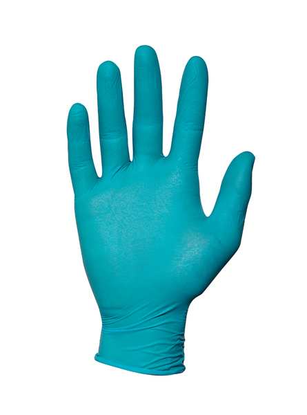 Aloe Coated Exam Gloves, Nitrile, Powder Free, Green, S, 100 PK