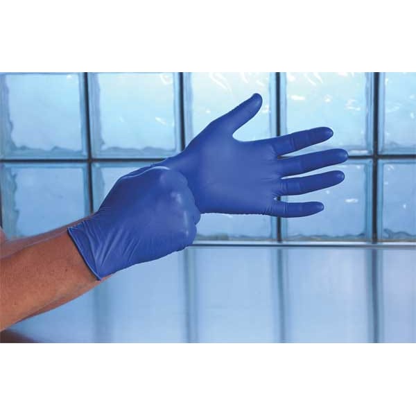 Exam Gloves, Nitrile, Powder Free, Cobalt Blue, S, 100 PK