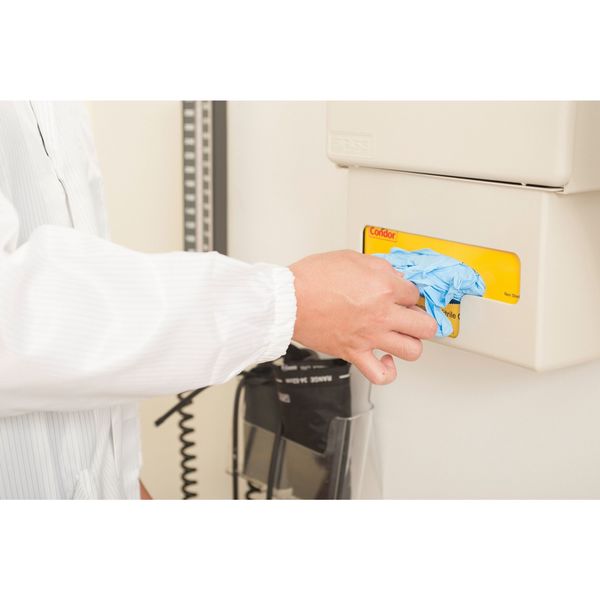 Disposable Gloves, Nitrile, Powdered, Blue, M, 100 PK