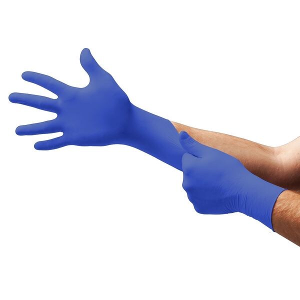 Exam Gloves, Nitrile, Powder Free, Cobalt Blue, S, 100 PK