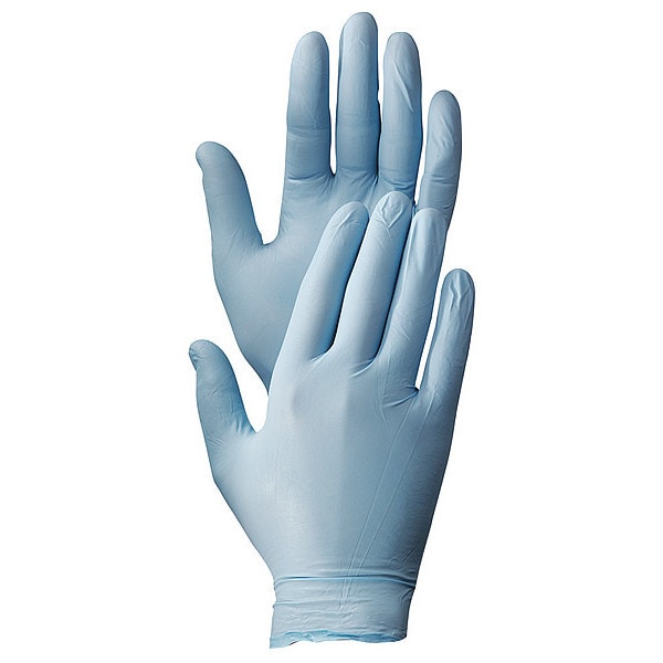 Chemical Protection Gloves, Nitrile, Blue, 90 PK