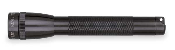 Black No Xenon Industrial Handheld Flashlight, Alkaline AA, 14 lm