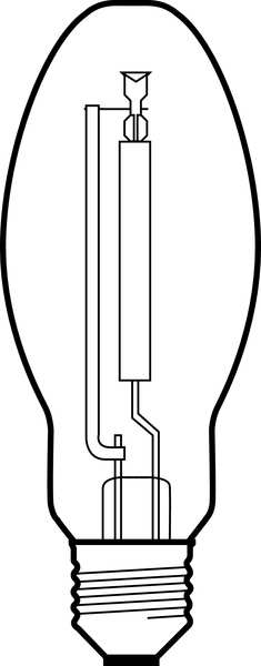 GE LIGHTING 150W, B17 High Pressure Sodium HID Light Bulb