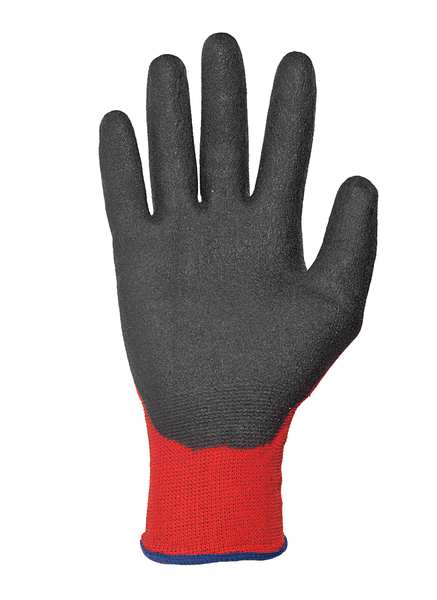 PVC Coated Gloves, 3/4 Dip Coverage, Red, L, PR