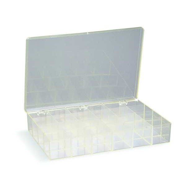 Compartment Box with 24 compartments, Plastic, 2 13/16 in H x 8-1/2 in W