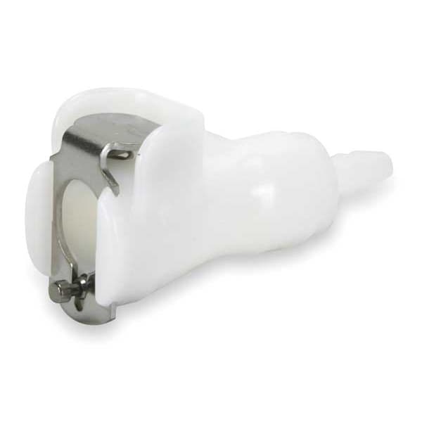 Inline Coupler, Acetal, Shut-Off, Barbed