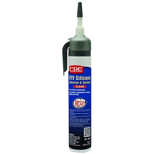 Multipurpose RTV Silicone Sealant, 6.5 oz, Clear, Temp Range -76 to 400 Degrees F
