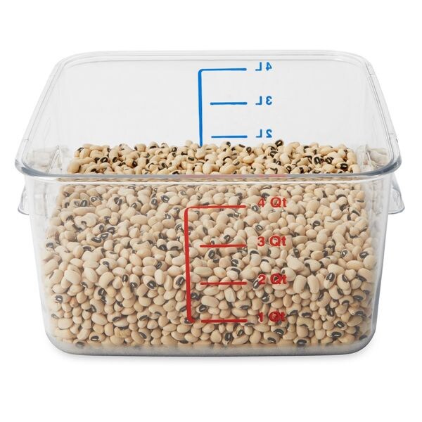 Square Storage Container, 4 qt, Clear