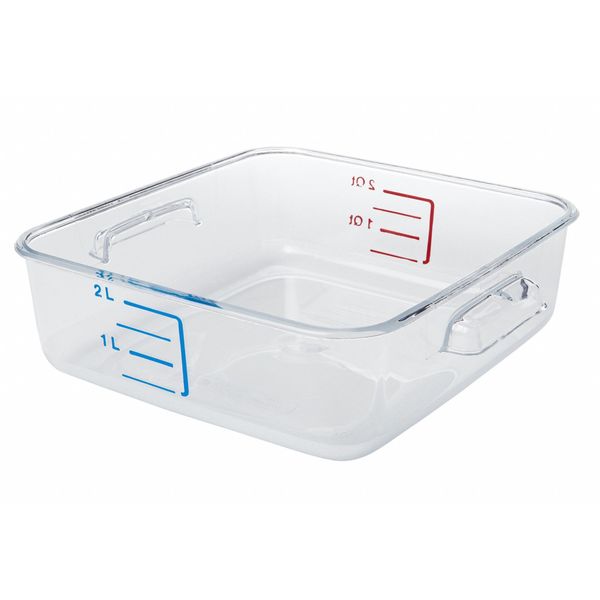 Square Storage Container, 2 qt, Clear