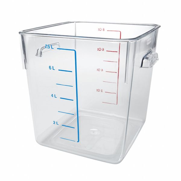 Square Storage Container, 8 qt, Clear