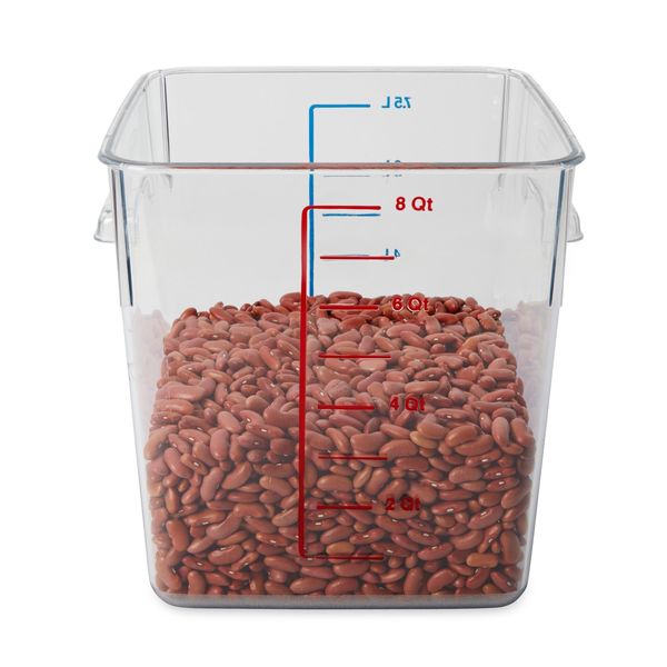 Square Storage Container, 8 qt, Clear