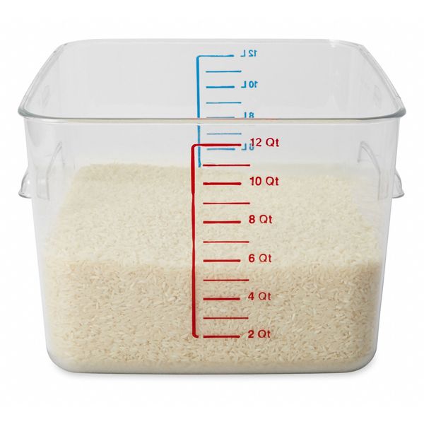 Square Storage Container, 12 qt, Clear