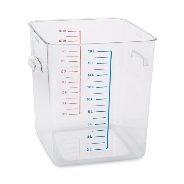 Square Storage Container, 18 qt, Clear