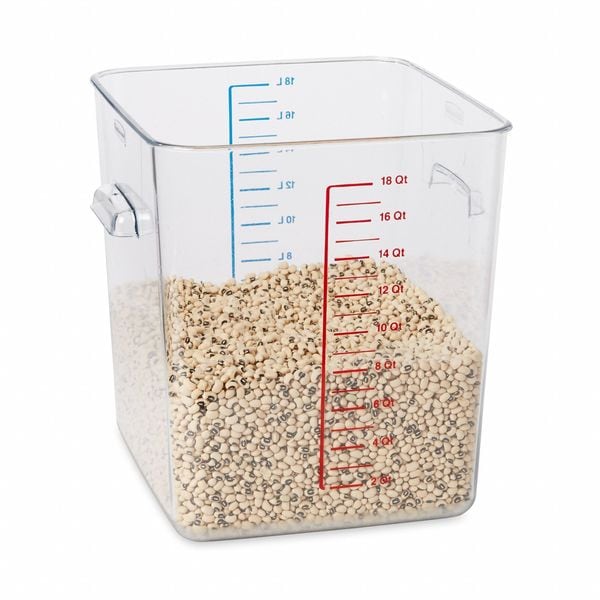 Square Storage Container, 18 qt, Clear
