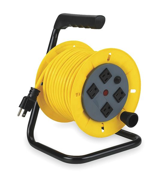 40 ft. 14/3 Extension Cord Reel 13 Amps 4 Outlets 120VAC Voltage