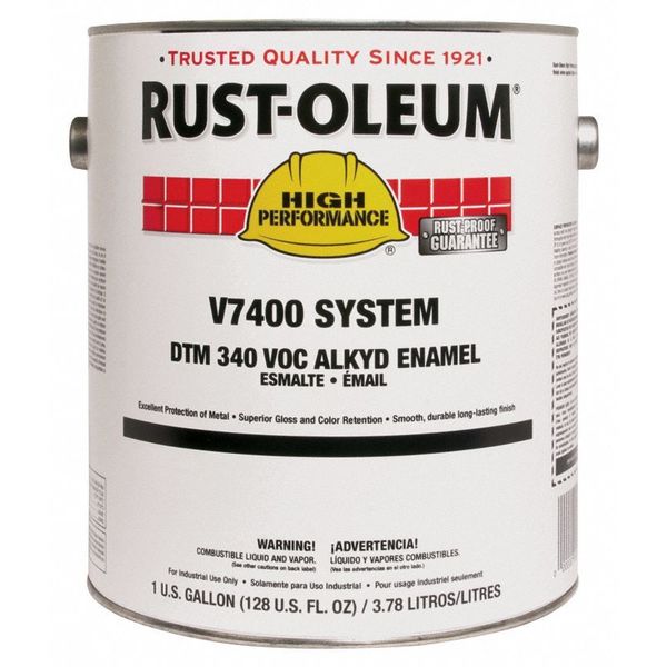 Interior/Exterior Paint, High Gloss, Oil Base, Safety Orange, 1 gal