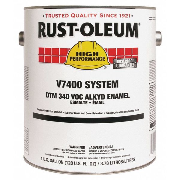 Interior/Exterior Paint, High Gloss, Oil Base, Safety Orange, 1 gal